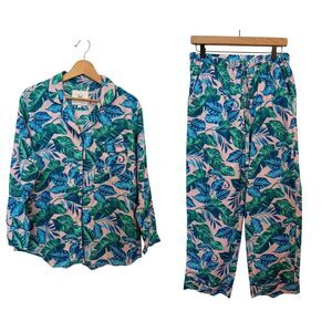 NWT Printfresh Tropical Iguana Two-Piece Pajama Set Size S